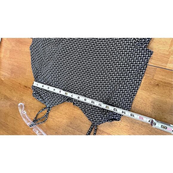 ELEVENSES ANTHROPOLOGIE WOMENS JUMPSUIT ROMPER GEOMETRIC BLACK SZ XS - Picture 9 of 10